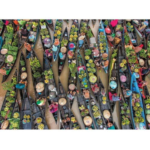 Ravensburger Puzzle 500 Teile - Schwimmender Markt, Indonesien 1