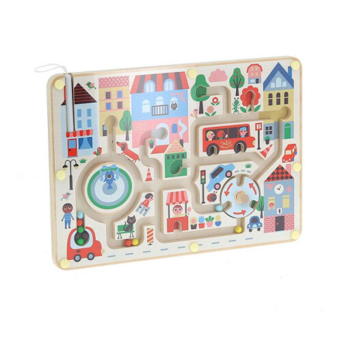 Labirinto magnético Minha pequena cidade - Multicolorido - 30 x 22 cm 1