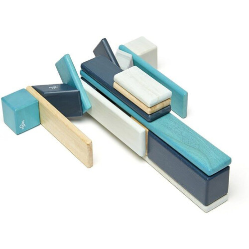 24-teiliges Tegu Magnetisches Holzblock-Set, Blau 1