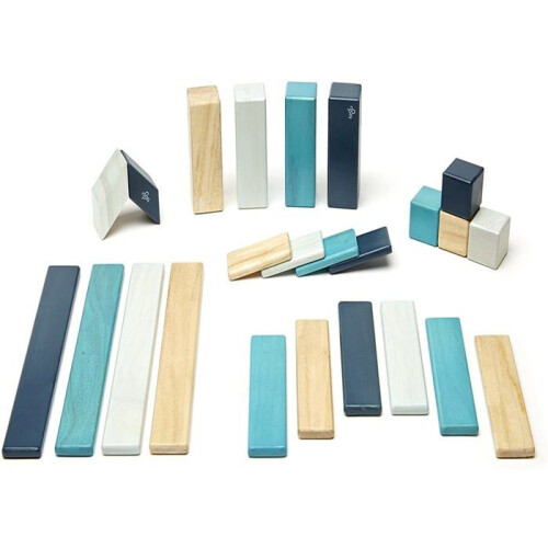 24-teiliges Tegu Magnetisches Holzblock-Set, Blau 2