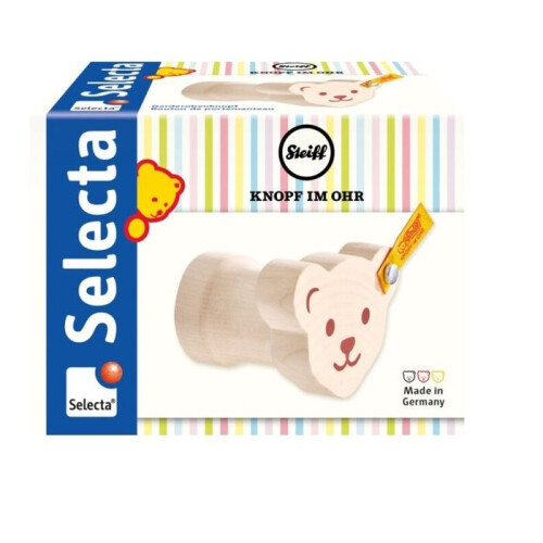 Cabide - SELECTA - Urso Steiff - Madeira - Bege - Para fixar na parede 2