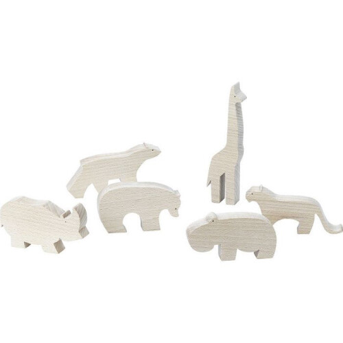 Figurina - AC-DÉCO - Pompon - Legno - Beige - 9 x 5 x 2 cm 2