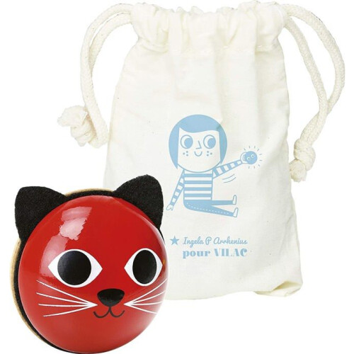 Rassel Maracas Katze - Vilac - Rot - Unisex - Kind 1
