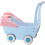 Carrinho de bebê de madeira azul para boneca Cor única 2