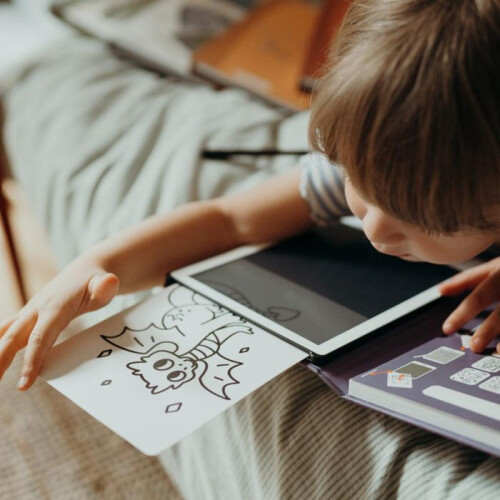 KIDYWOLF KIDYDRAW Mini Drawing Tablet - Animal Theme - Educational - From 4 Years Old 2