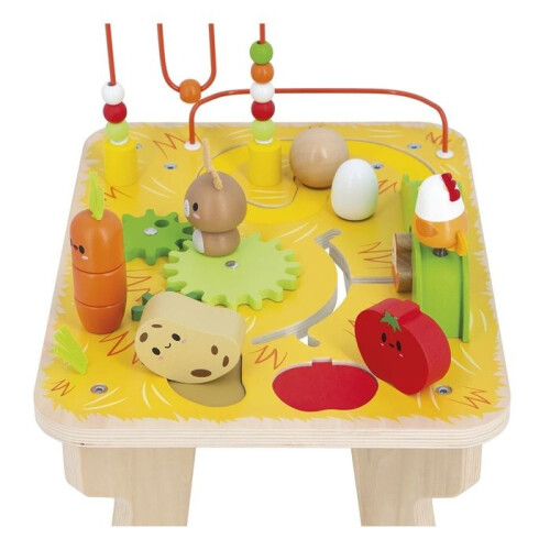 Janod Table d'éveil - Janod - Ferme - 7 activités - Bois - 12 mois et plus 2