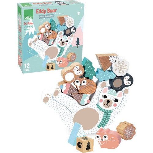 Gioco di equilibrio Eddy Bear - Michelle Carlslund - 20 x 20 x 4 cm - Multicolore 1