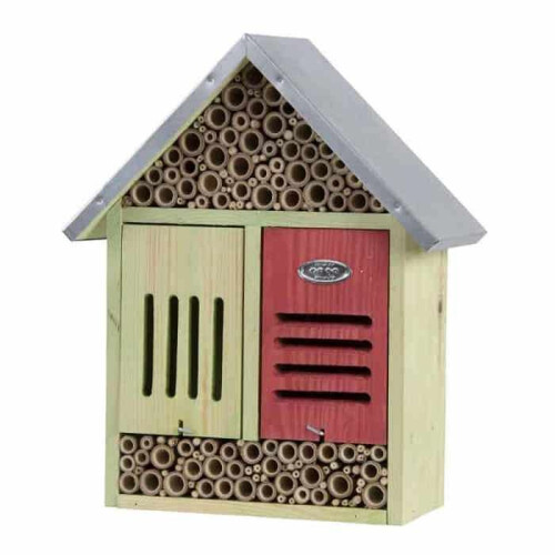 Hotel per insetti vari XL - Beige/Rosso - H 37,8 cm 1