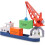 Grue pour Container - New Classic Toys - ref 0931 - Orange - Mixte - 3 ans 4