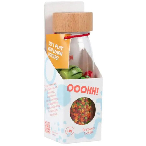 Petit Boum | Sensorische Fles Leer Fruit - Multicolor - 14 x 4 cm 2