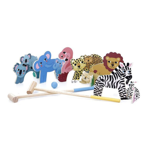 Vilac - Holz-Croquet Tiere Petit Safari 1