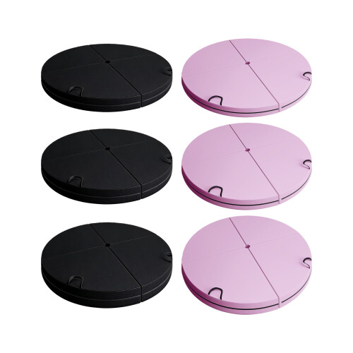 Tall Density Spongiform Exercise Mat Round Shape-Pink 120X120X3 1