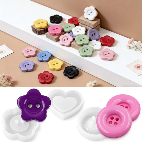 Soft Silicone Mould Set For Making Beautiful Buttons And Charm 1