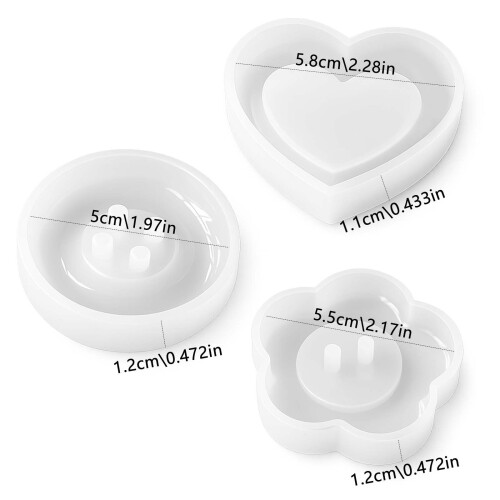 Soft Silicone Mould Set For Making Beautiful Buttons And Charm 2