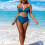 Pack of 2pcs Elastic Soft Fabric Tankini Set for Quick-Black S 7
