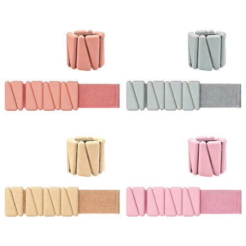 1 Pair Comfortable Silicone Weighted Band Adjustable-Nude color 1