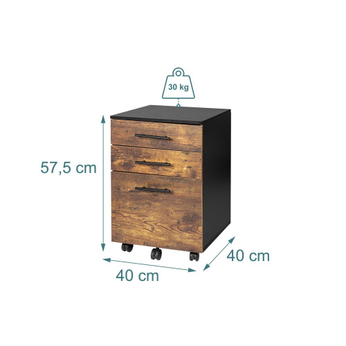 Mobile Filing Cabinet with Hanging File Drawer 2