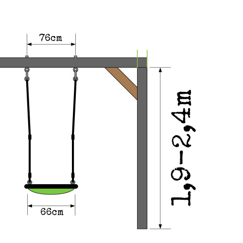 EXIT TOYS EXIT Swibee Nest Swing – Green/black 1