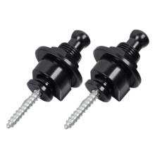 Lot de 2 verrous de sangle de guitare antidérapants,-Noir M