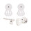 Pack of 4 Earring Backs Ear Jewelry Replacement Diamonds-White 1