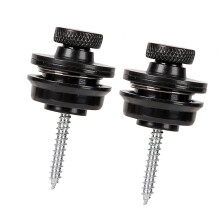 Bouton de verrouillage de sangle de guitare, 2 paquets,-Noir L