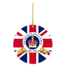 Akryl Dronning Elizabeth II Ornament 7,9 cm Flerfarvet