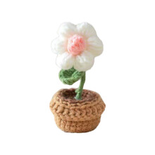 Håndlavet hæklet kunstig potteblomst 4-5 cm x 9-11 cm