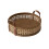 Round Rattan Serving Tray with Handle24x24x6cm 1