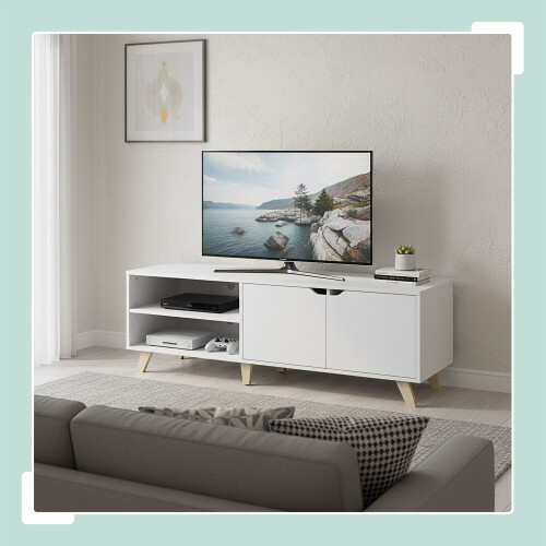 Meuble TV pour téléviseurs de 60 pouces, 6 compartiments 1
