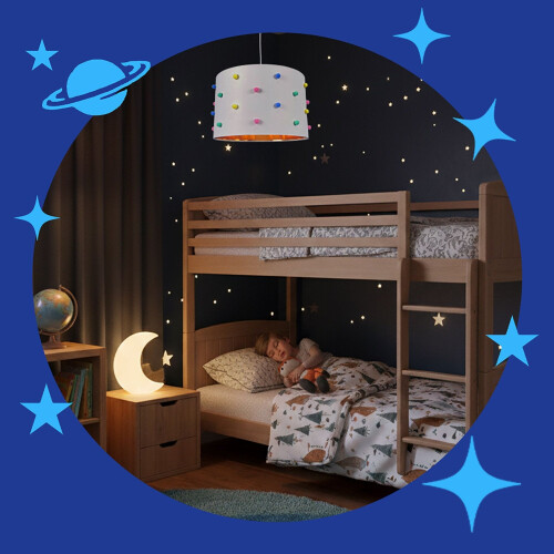 Dětská pokojová lampa s barevnými bambulkami 2