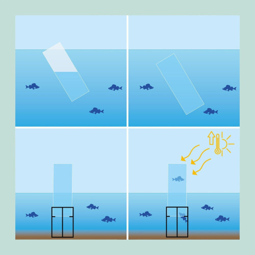 Pond Fish Observation Column, UV-Stable Acrylic 2