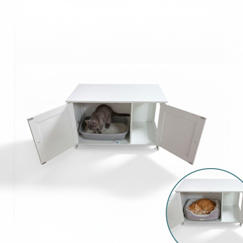 Cat Cabinet with Litter Tray Storage and Ventilation 2