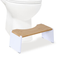Klappbarer Toilettenhocker aus Bambus - rutschfest, platzsparend