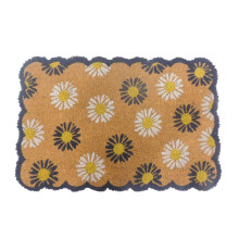 Kokosnuss-Fußmatte, botanisches Design, 60 x 40 cm, rutschfest