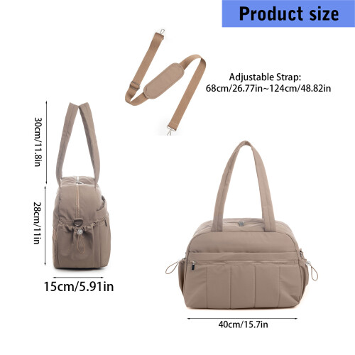 Women Gym Workout Bag With Multiple Pockets Light-1off white 1