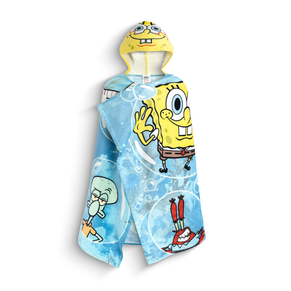 Spongebob Squarepants Poncho Towel (Boys ) Blue