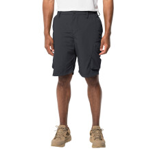 (S, Phantom) Jack Wolfskin Mens Kalahari Wicking Quick Drying Cargo Shorts