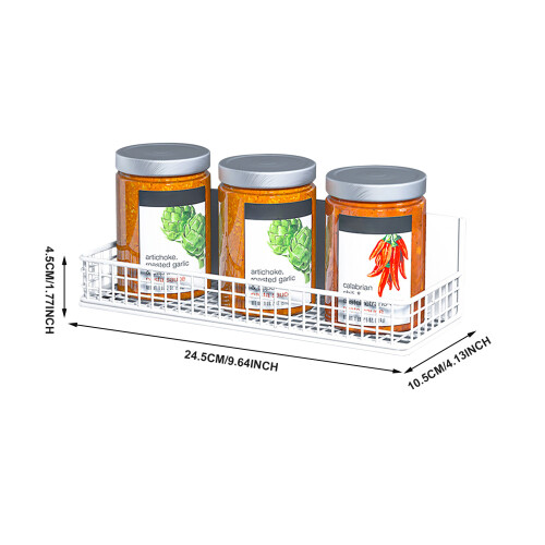 Magnetic Spice Rack Iron24.5x10.5cm White or Black 2