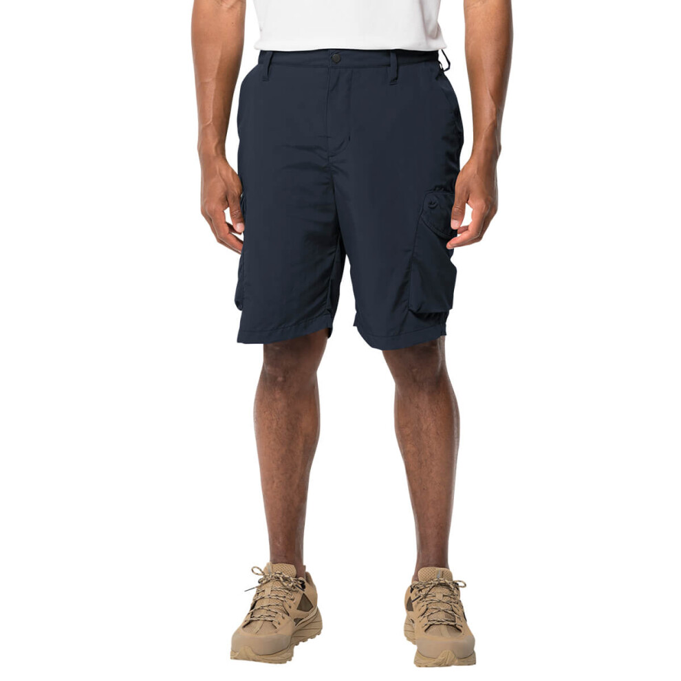 Jack Wolfskin (S, Night ) Mens Kalahari Wicking Quick Drying Cargo Shorts Blue