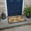 Kokosnoot deurmat, botanisch design, 60x40 cm, antislip 3
