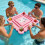 Practical Waterproof Mahjong Game Table EVA Foam-Pink 6