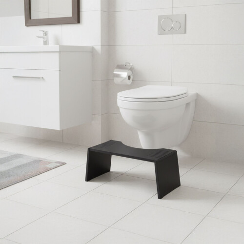 Folding Bamboo Toilet Stool - Non-Slip, Space-Saving 1