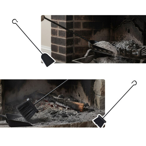 Rengöringsset för eldstad - Askborste och spade 2