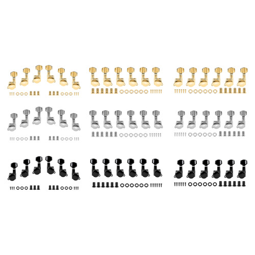 Guitar Knobs Keys for Acoustic Electric Guitar-Gold 6 Right 2