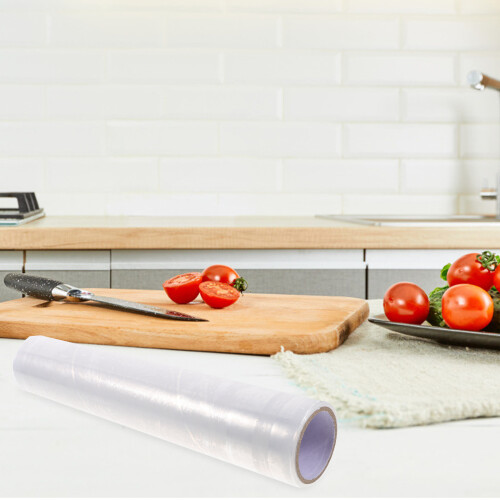 Pe Cling Wrap Transparant, Wegwerp Voedsel Roller Met Cutter 2