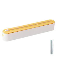 Plastic Food Wrap Dispenser with Slide Cutter Magnetic-Yellow A