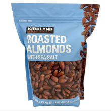 Kirkland Signature, Roasted Almonds With Sea Salt, Resealable Pouch 1.13kg