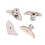 Pack of 4 Earring Backs Ear Jewelry Replacement Moon-White 1
