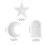 Creative Moon Star Designs Sturdy Silicone Mould Portable-2 3 5