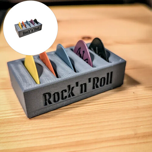 Draagbare Plectrums Houder Pick Opbergdoos Organizer 3D Gedrukt 1